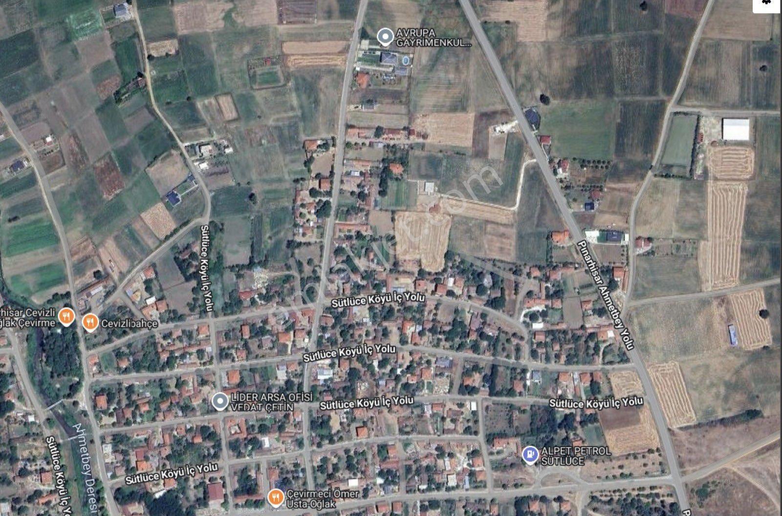 Pınarhisar Sütlüce Mahallesi | 1087 M2 Kadastro Yola Cepheli
