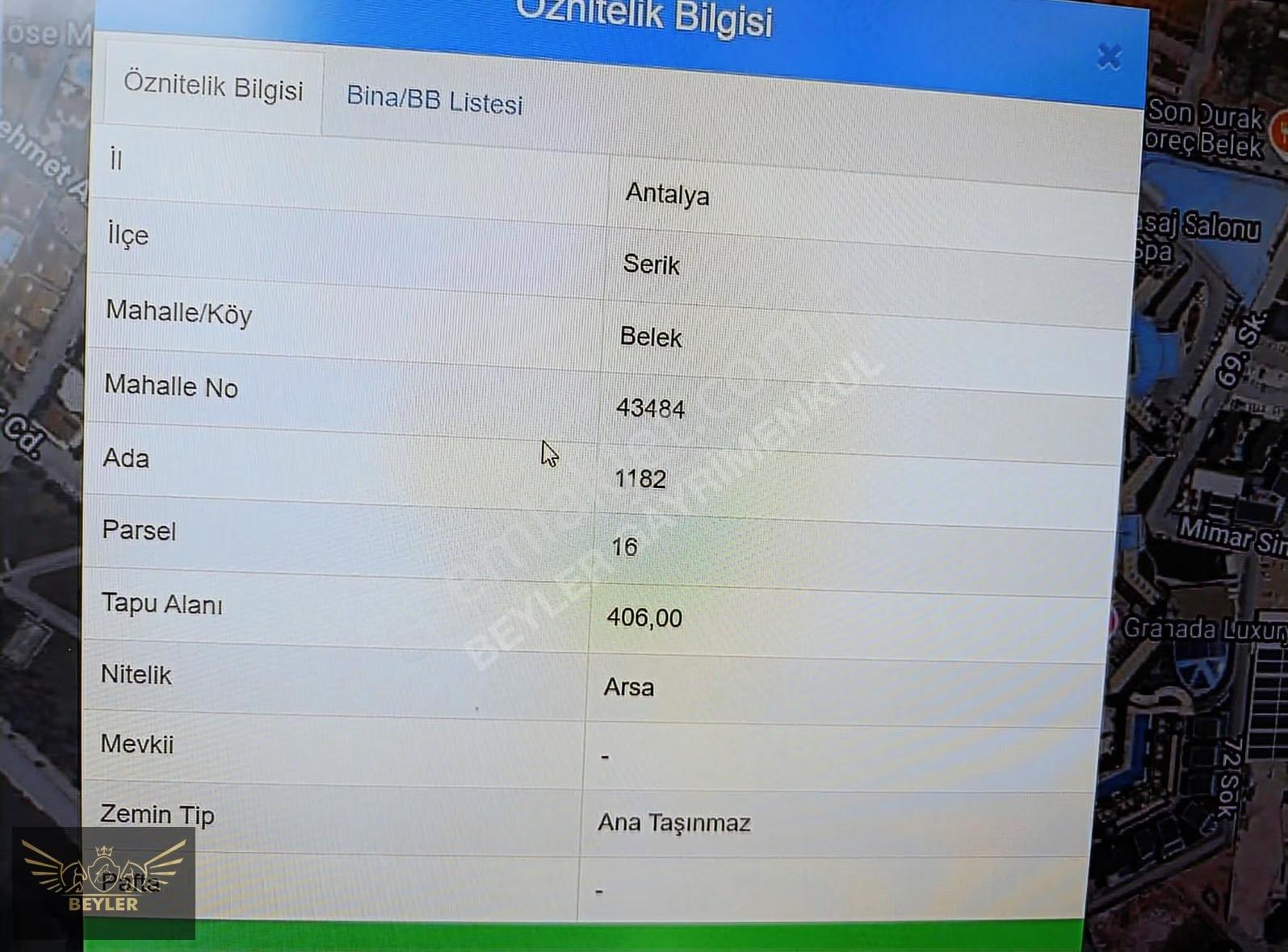 Belek Granada Hotel Yanı Satılık Villa İmarlı Arsa - Görsel 2