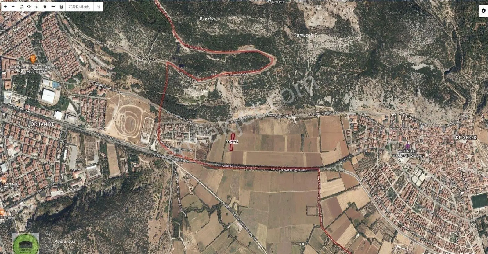 Buewo'dan / Muğla / Menteşe / Düğerek'de / 2037 M² Tarla - Görsel 5