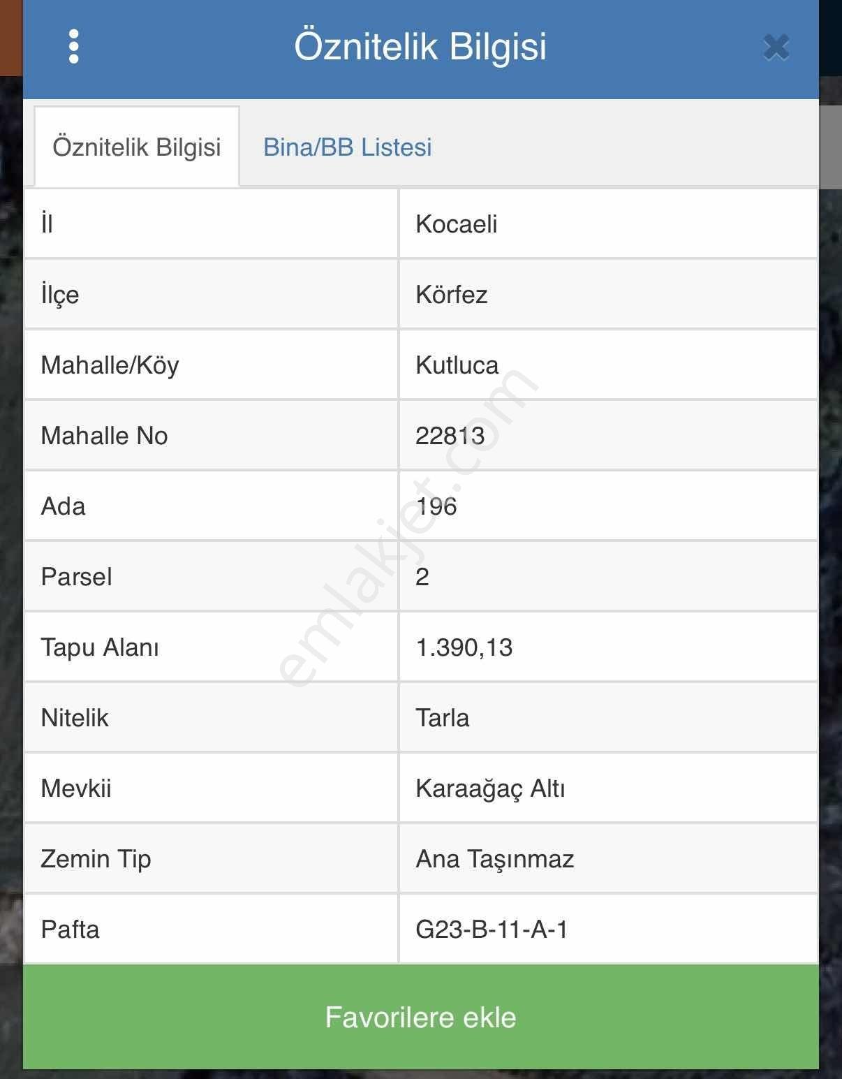 Kocaeli - Körfez, Kutluca 1390 M2 Satılık Tarla, Fırsat - Görsel 4