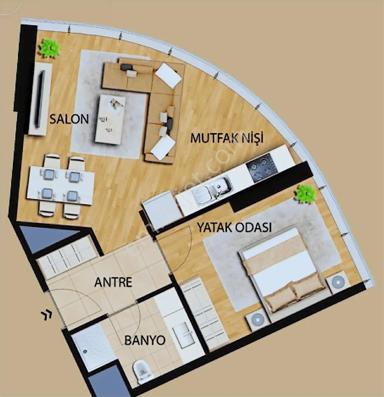 Fikirtepe Up Life D Blok 1+1 Satılık - Görsel 3