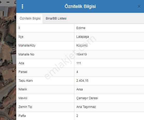 Edirne Lalapaşa Küçünlü Köyü Köy İçi Arsa - Görsel 2