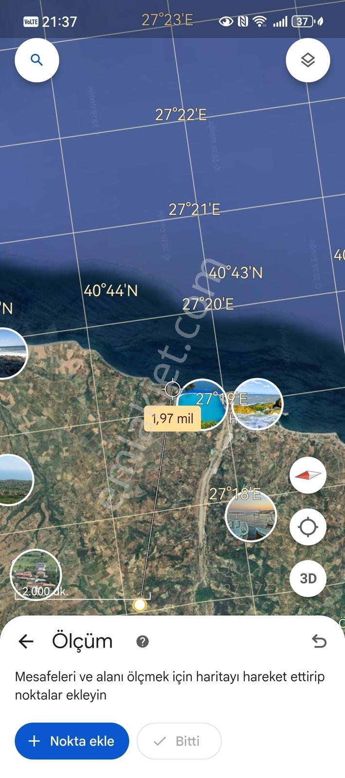 Full Deniz Manzaralı Satılık 2 Parsel Zeytin Ve Ceviz Bahçesı - Görsel 11