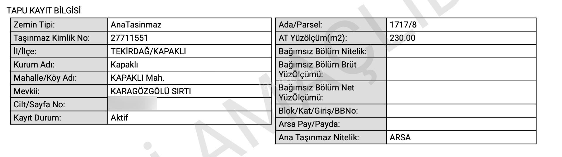 Kapaklı Merkez 230m2 4 Kat Konut İmarlı Satılık Fırsat Arsa - Görsel 5