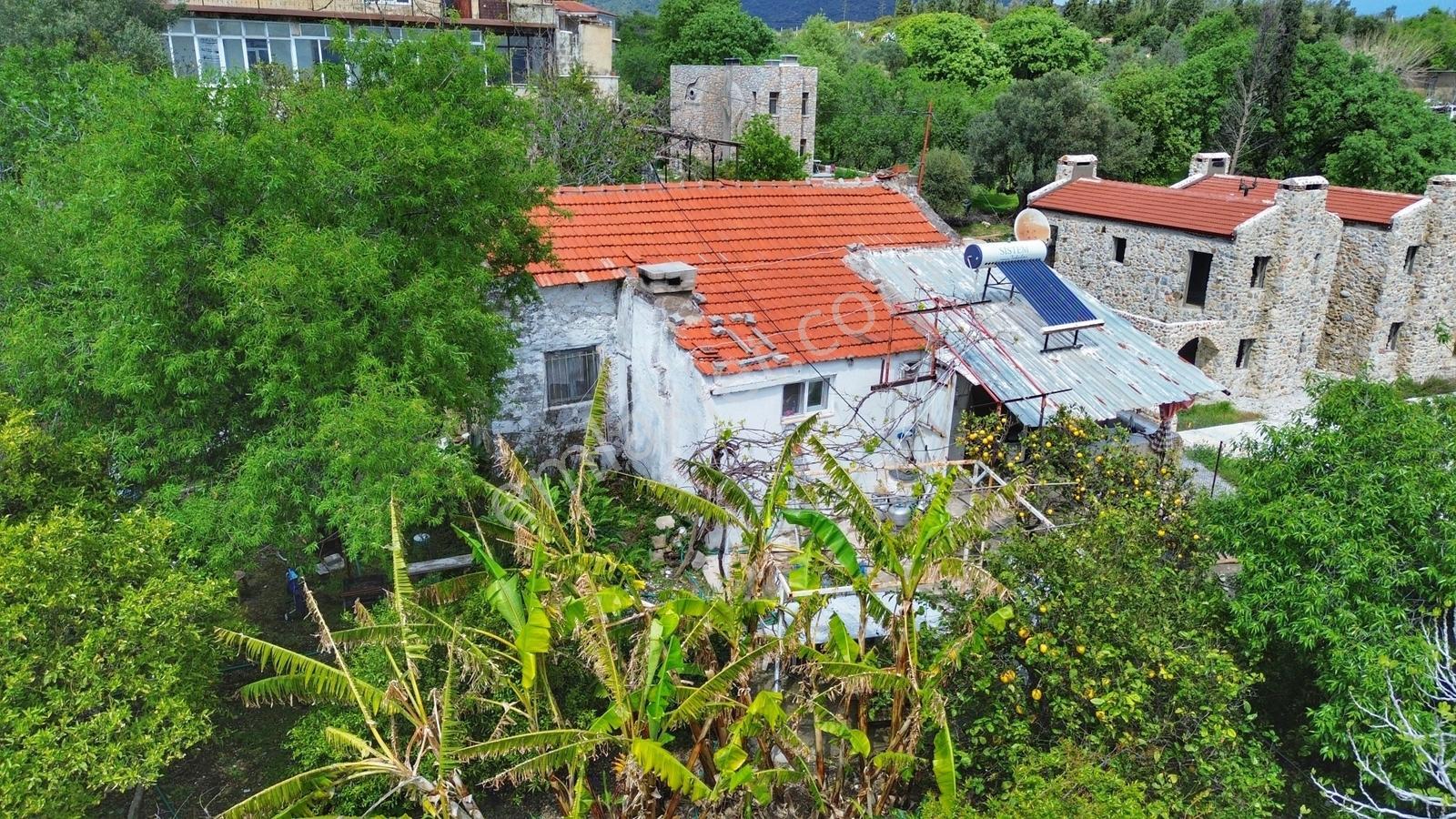 Datça Reşadiye | 1300m2 İçinde Deniz Manzaralı Taş Ev Ve Arsası - Görsel 15