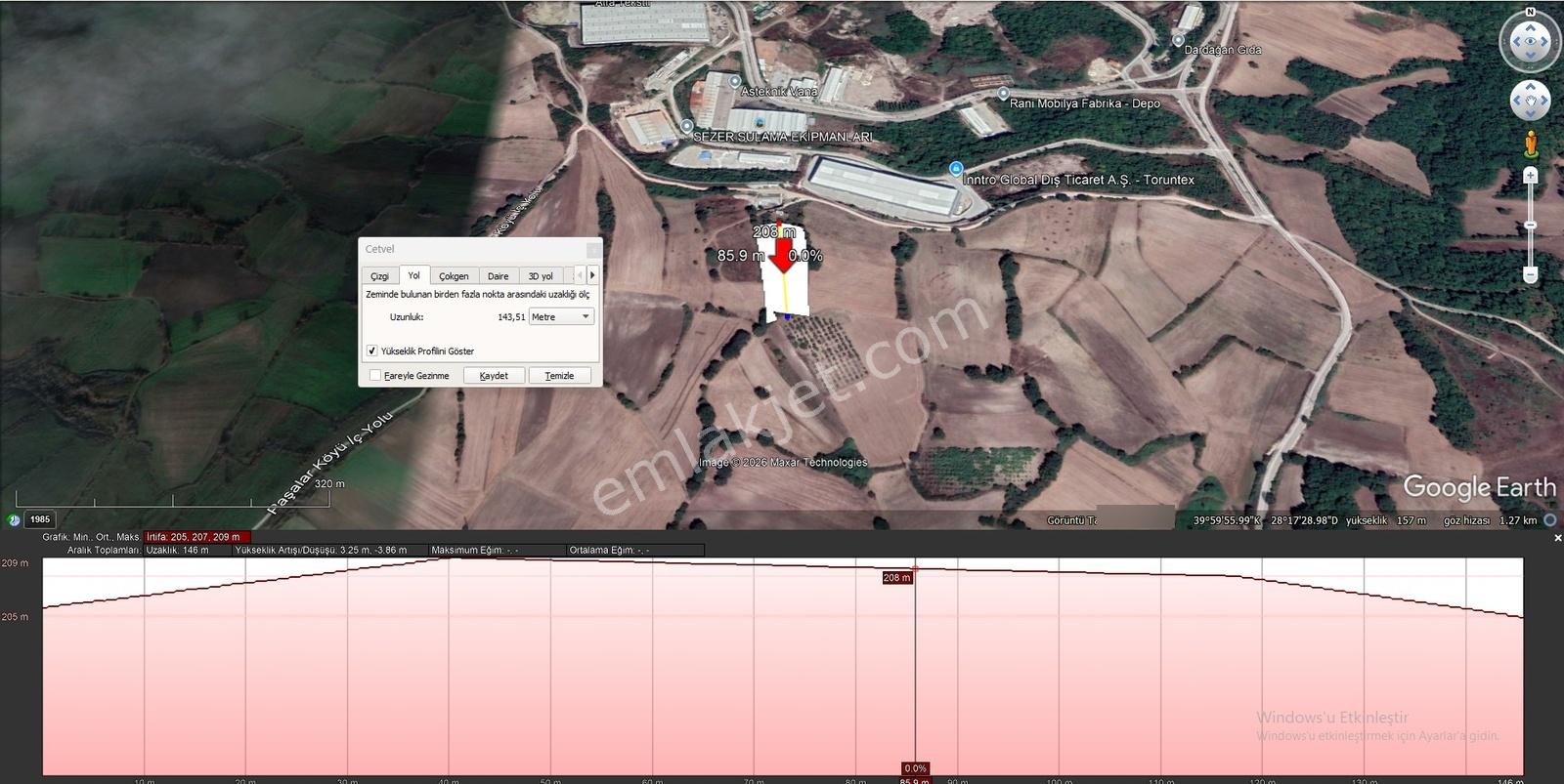 Kafkas Emlaktan Paşalar'da Osb Dibinde Satılık 6.754 M2 Tarla - Görsel 4