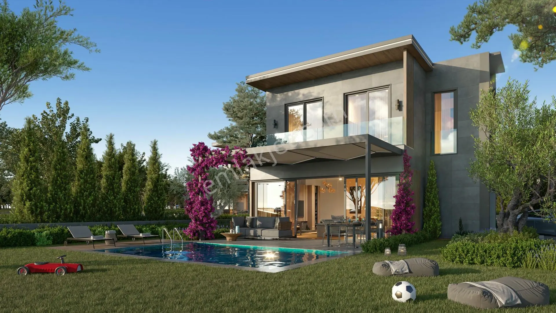 Cemal Emlak'tan Bodrum Kadıkalesi'nde Satılık Sıfır 3+1 Müstakil Havuzlu Villa