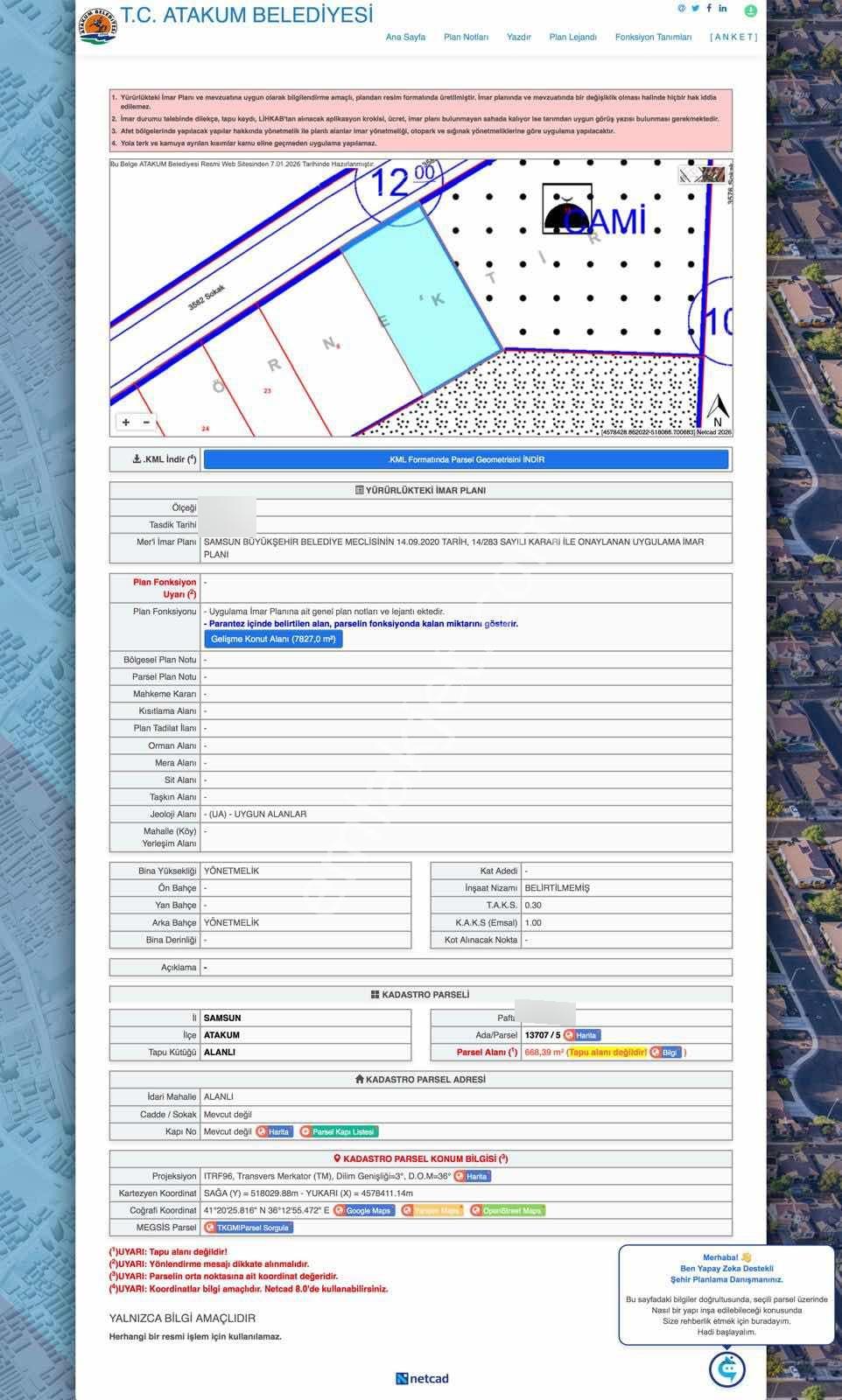 Monopoly Gayrimenkul Alanlı 668 M² Arsa Emsal 1.00 Projeye Uygun - Görsel 2