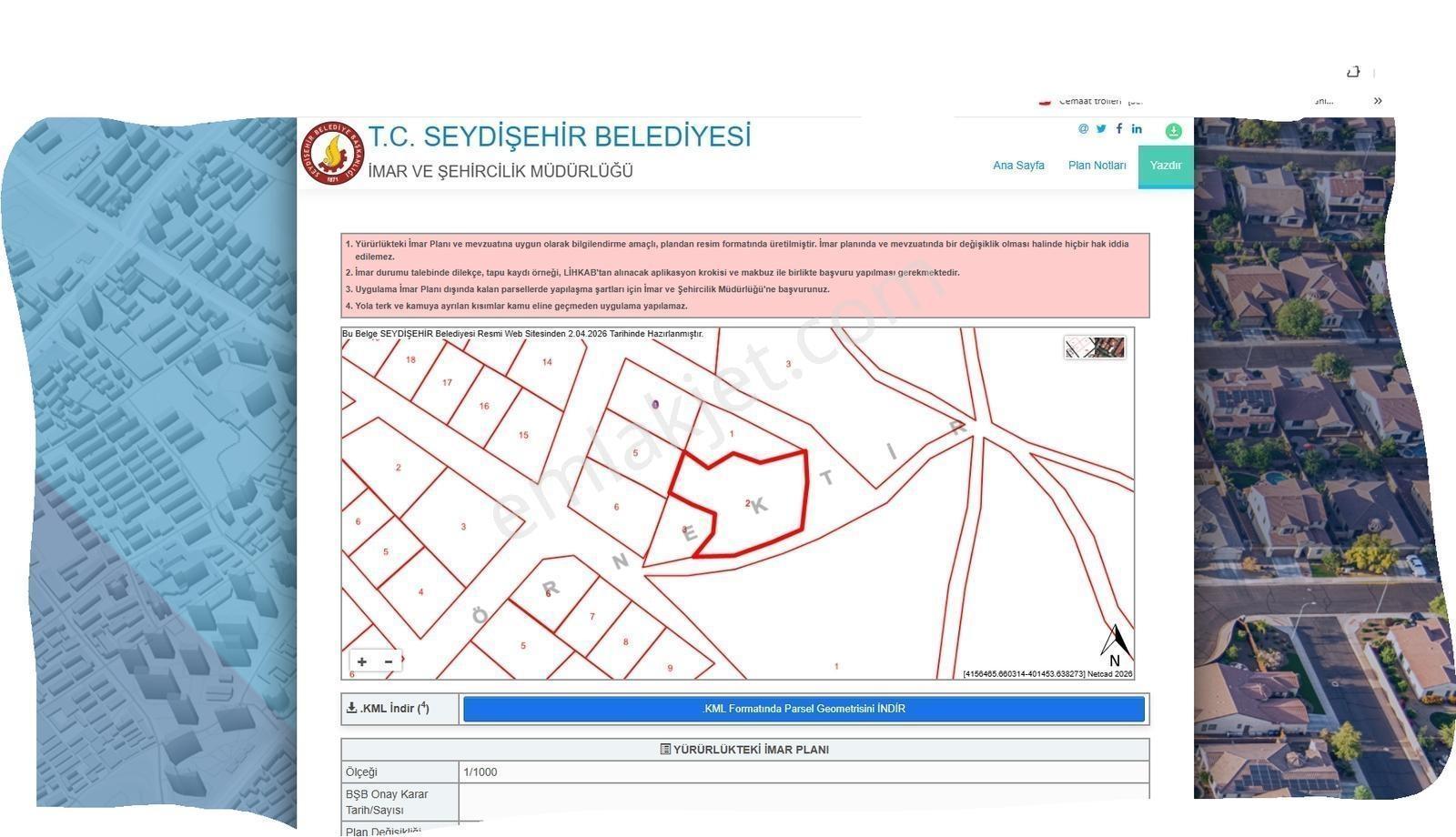 Özpınar,dan Gevrekli İki Kenarı Yol 1036 M2 Arsa 2.kat İmarlı