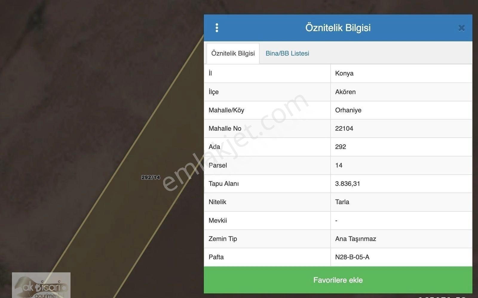 Konya Akören Orhaniye'de Satılık 3.836 M² Yatırımlık Tarla - Görsel 5