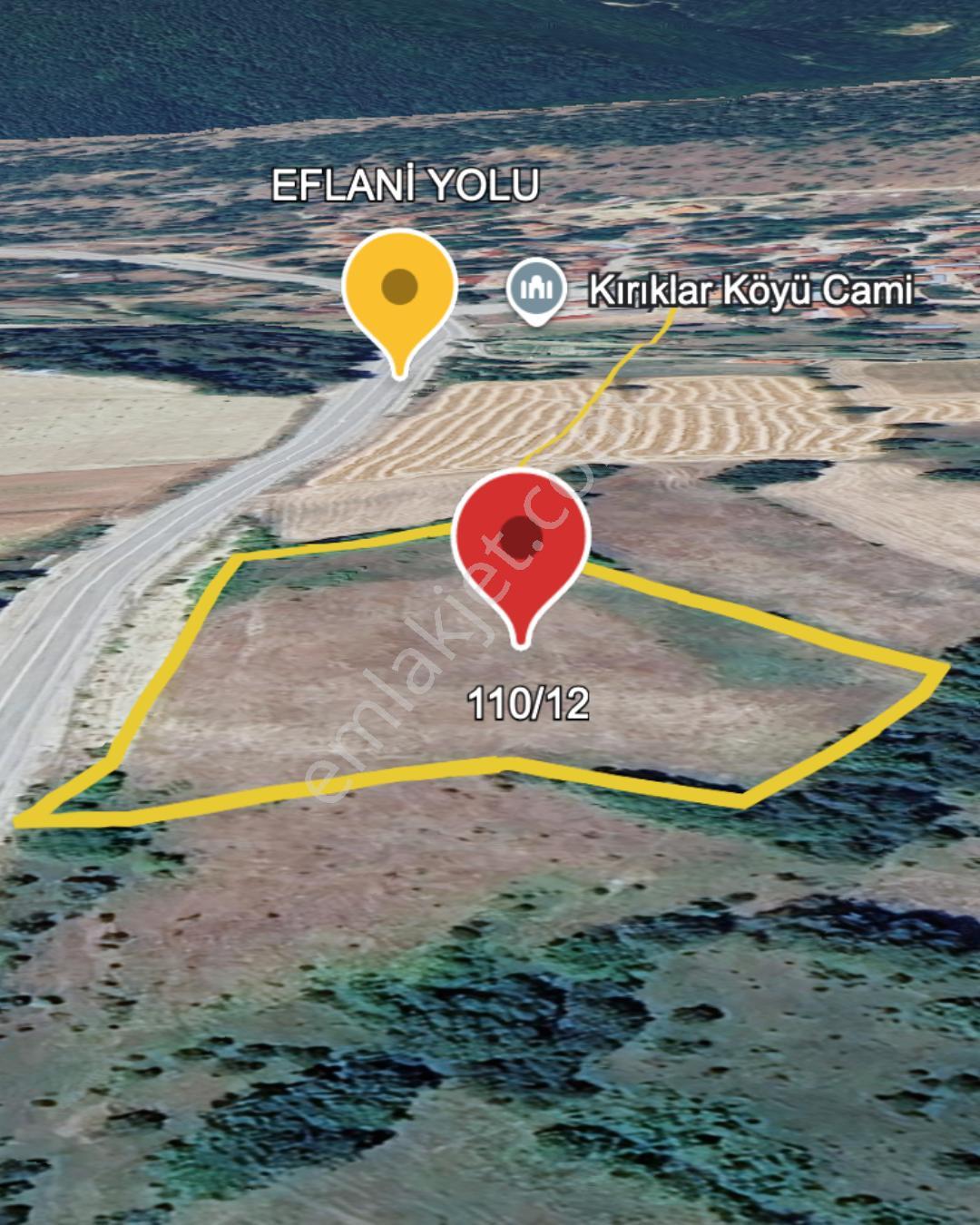 Safranbolu Kırıklarda Satılık Tarla, Eflani Yoluna Cepheli