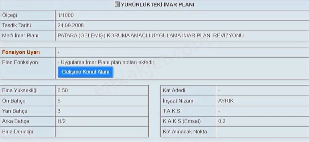 Kaş Patara Merkez'de İmarlı 2 Villalık Müstakil Parsel - Görsel 4