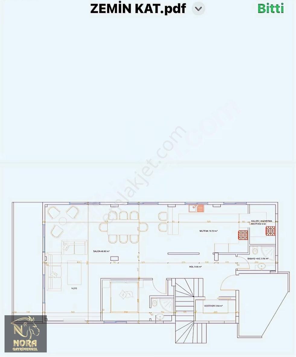 Nora'dan Mezitlide 800 M² Arsa İçinde Natamam Villa - Görsel 13
