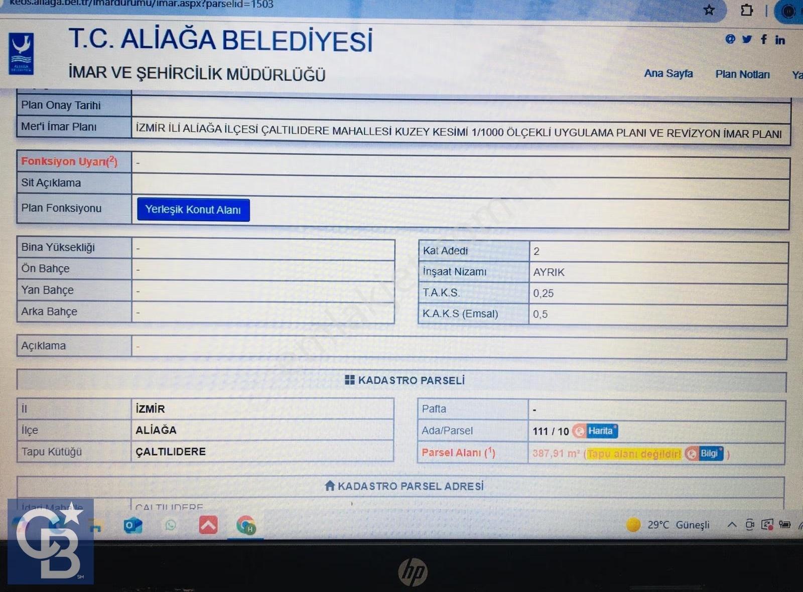 Aliağa Çaltılıdere'de Konut İmarlı (388 M2) Satılık Arsa - Görsel 14