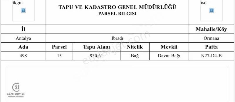 İbradi Ormana'da Değer Kazanan Bölgede 930m² Satılık Bağ - Görsel 3