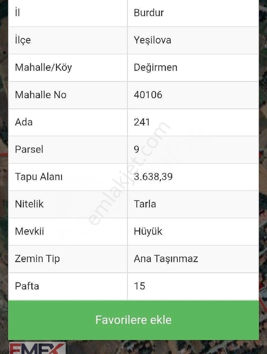 Yeşilova Değirmen Mahallesi Tarla - Görsel 2