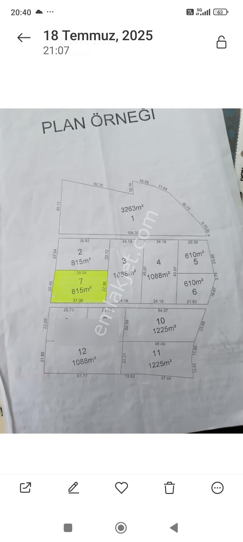 Akgün Kurumsal'dan Kapaklı Uzunhacı Köyünde Satılık 815 M2 Tarla - Görsel 2