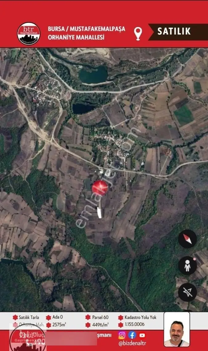 Mustafakemalpaşa Orhaniye Mahallesi’nde Satılık Tarla - Görsel 4