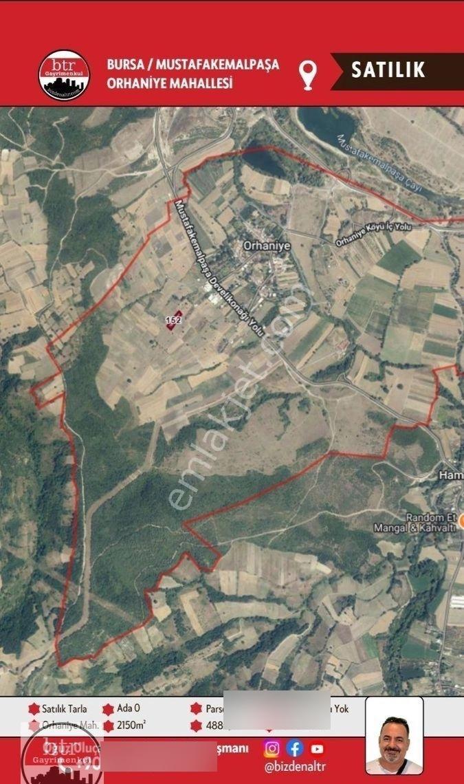 Mustafakemalpaşa Orhaniye’de 2.150 M² 152 Parsel Satılık Tarla - Görsel 2