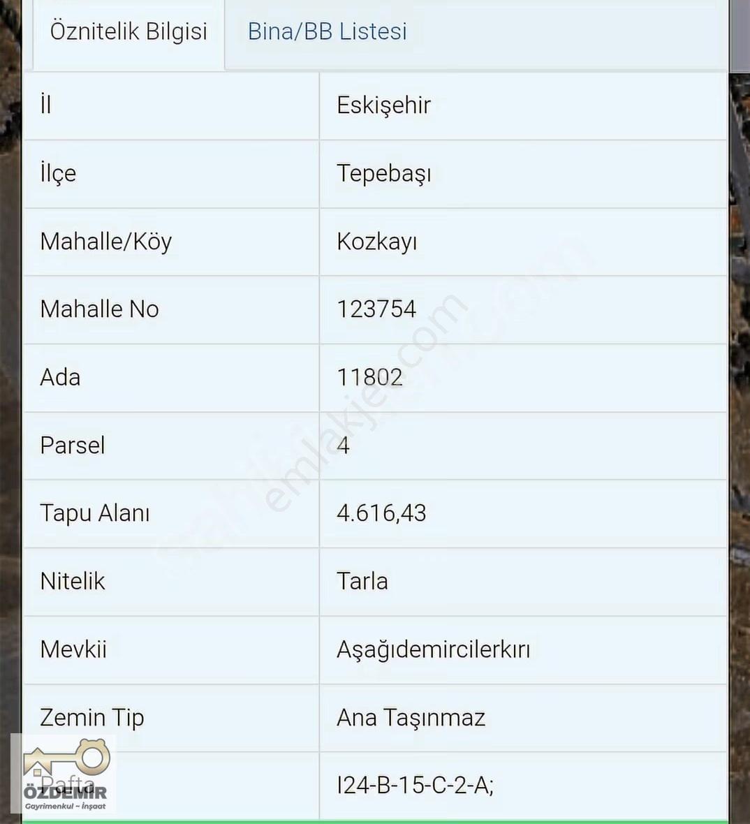 Özdemir'den Kozkayı Mah.satılık 4616 Mt. Yatırımlık Tarla - Görsel 12