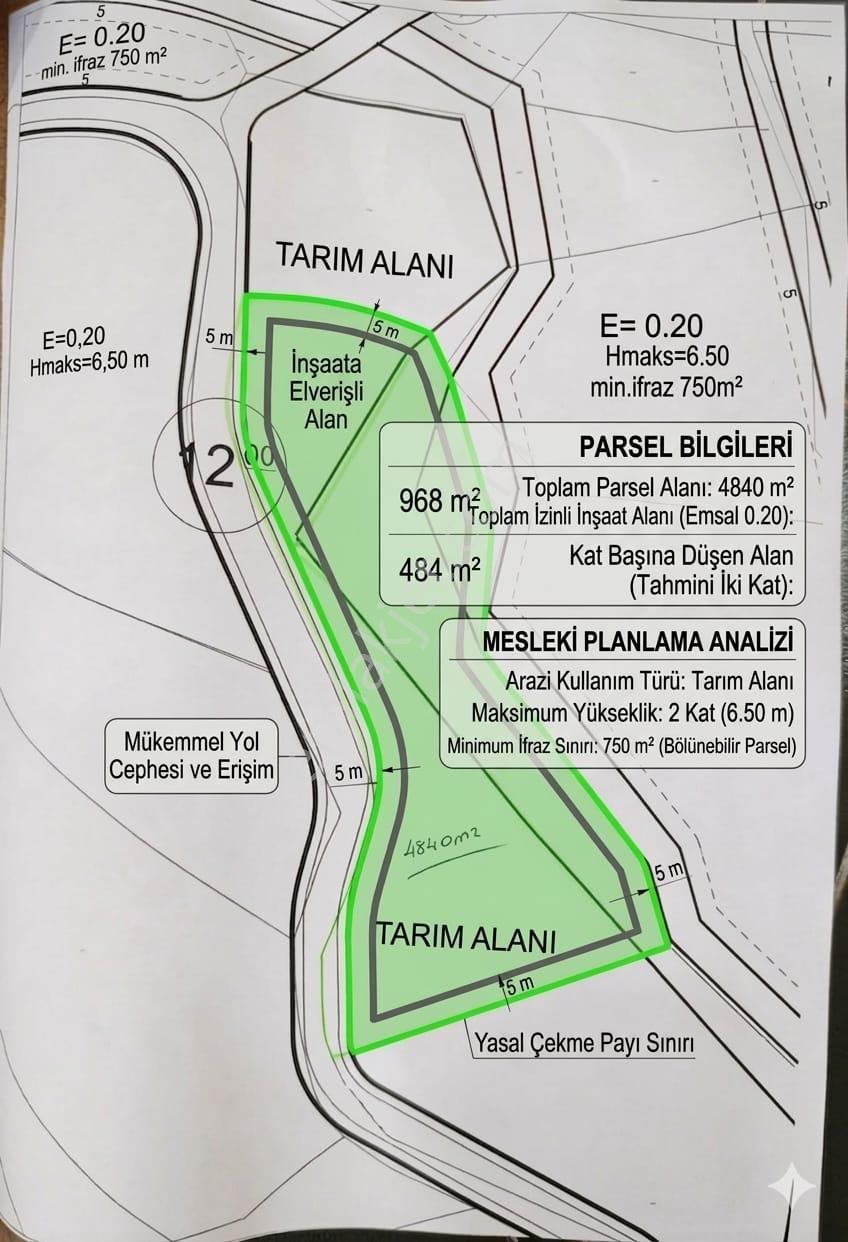 Sapanca İlmiye'de Asfalt Yola Cepheli 5433 M2 Satılık Arazi - Görsel 2