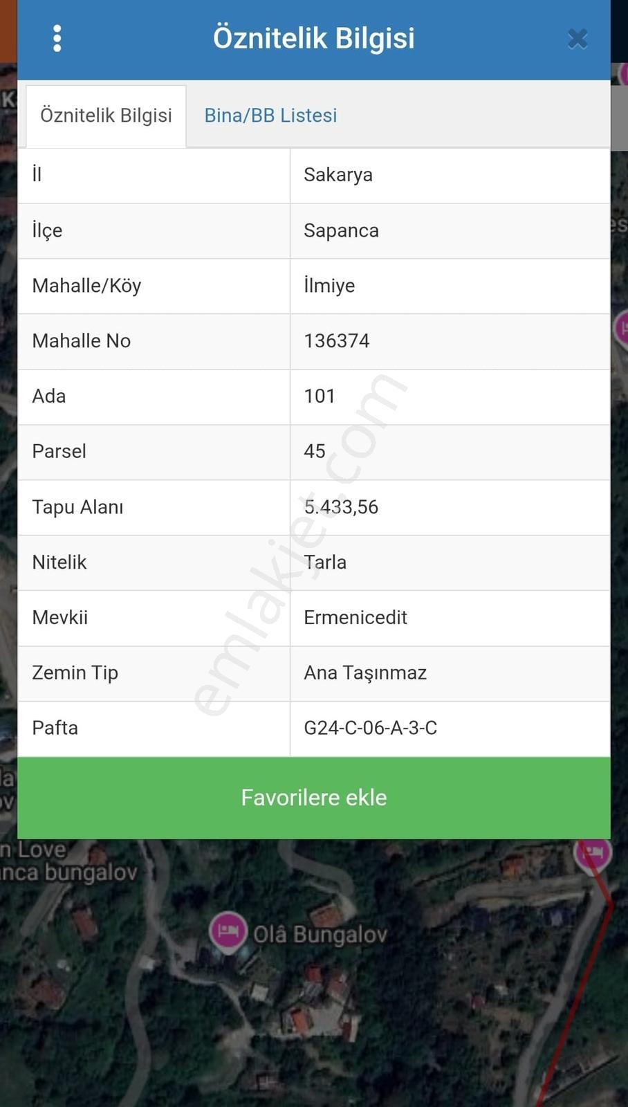 Sapanca İlmiye'de Asfalt Yola Cepheli 5433 M2 Satılık Arazi - Görsel 4