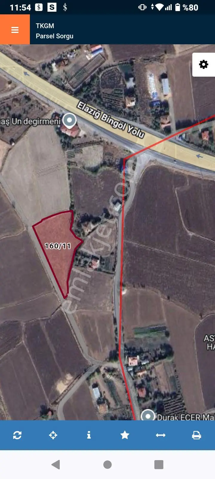 Bingöl Yoluna Çok Yakın Satlık Çok Uygun 4405 M2 Arazi