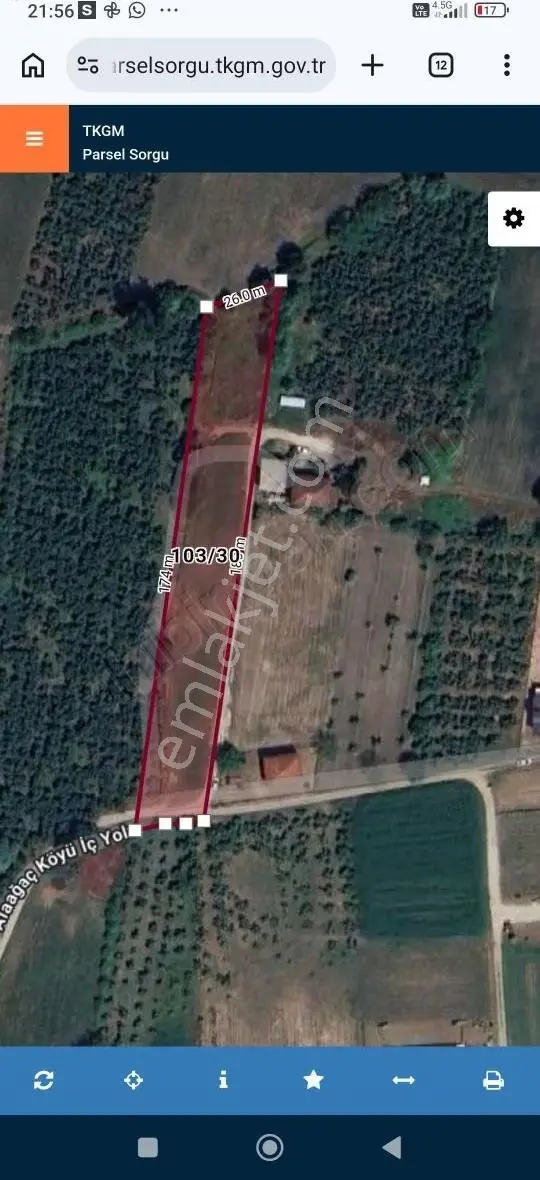Nur Emlaktan Alağaç Mh. 3.891 M2 İmar Sınırında