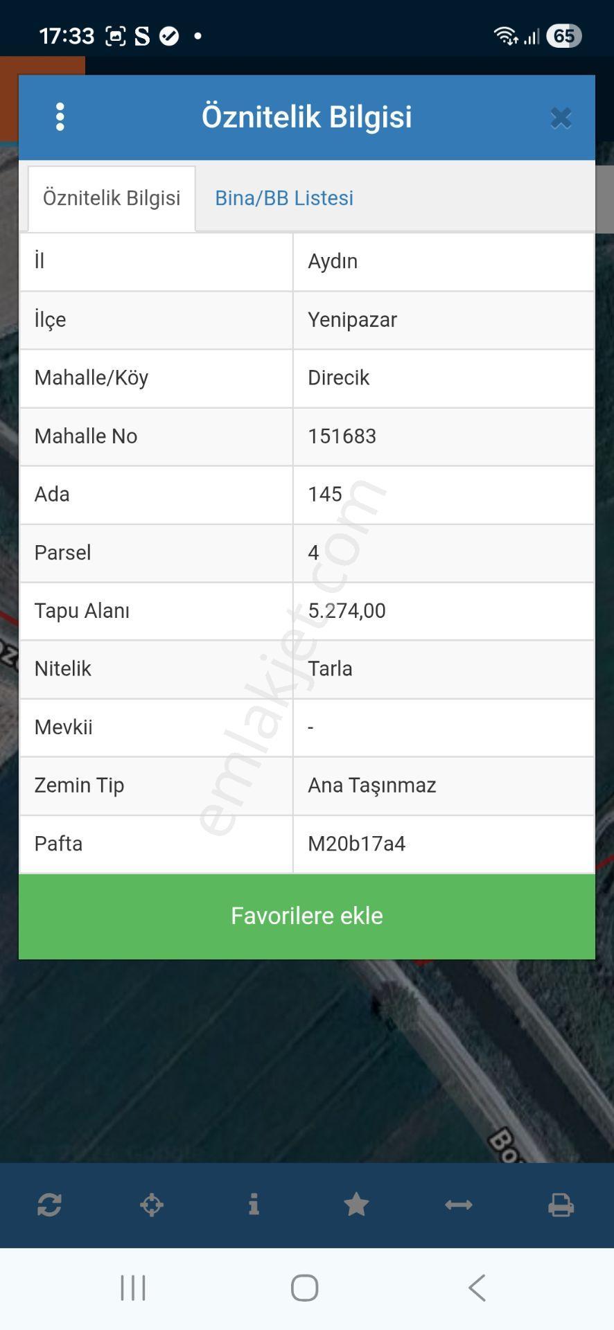 Aydın Nazilli Yöntem Emlaktan Yenipazar Direcik Mahallesinde Satılık Tarla - Görsel 2