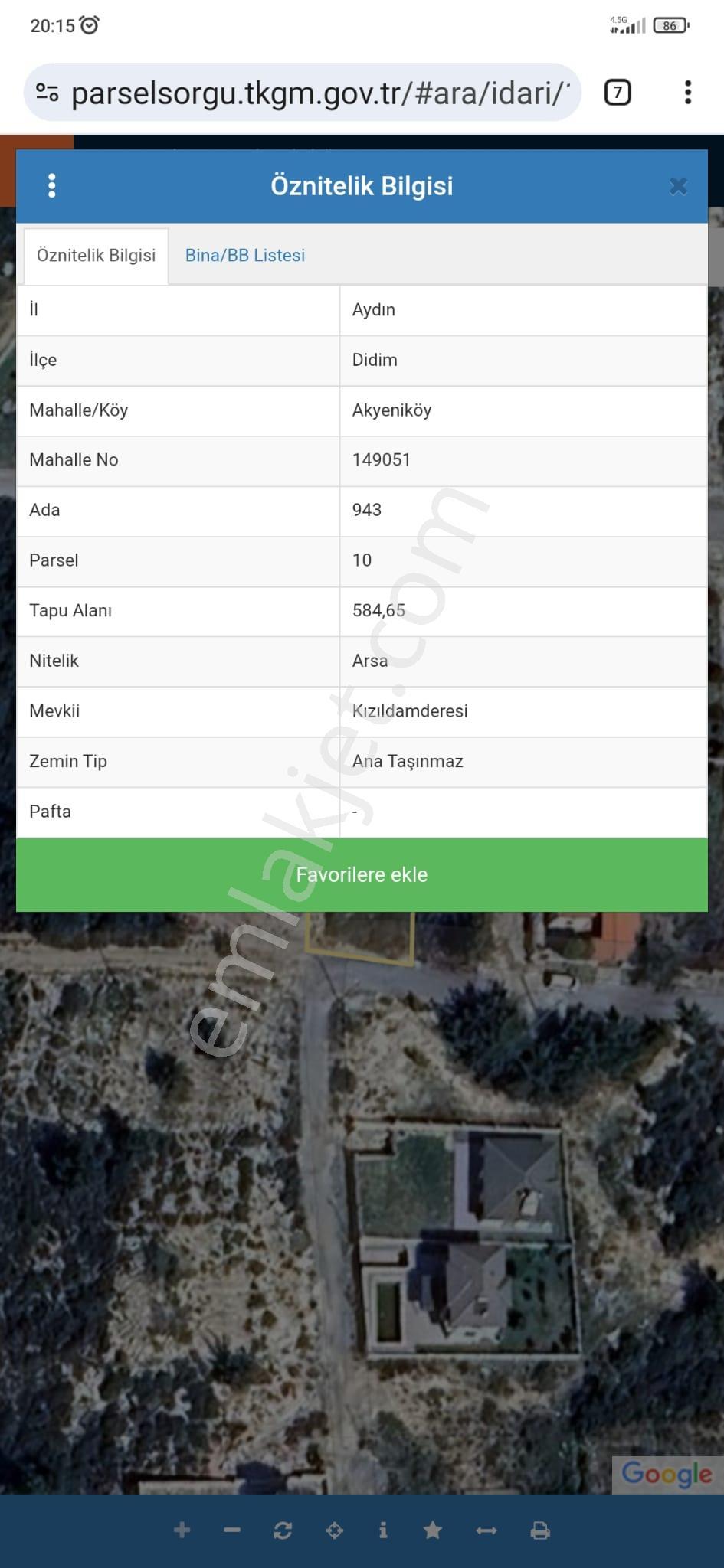 Sahibinden Satılık İmarlı Arsa