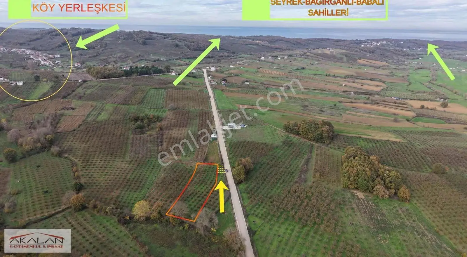 Kandıra Bollu Mah Denize 3 Dk Mesafede Kupon Arazi