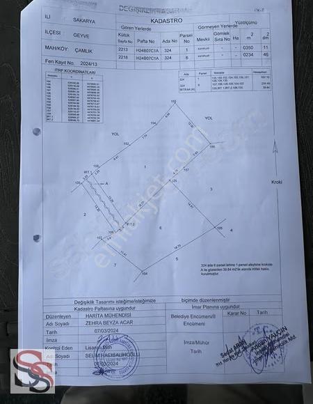 Geyve Çamlık Kayıplar Mahallesi'nde Konut İmarlı 234 M² Arsa - Görsel 19