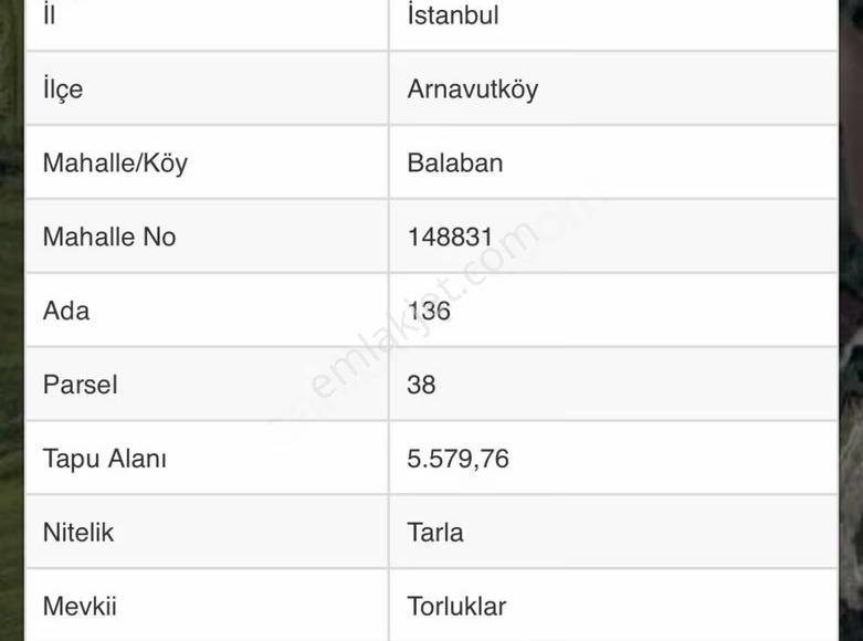 Arnavutköy Balaban"da Köşe Parsel Satılık Tarla - Görsel 2