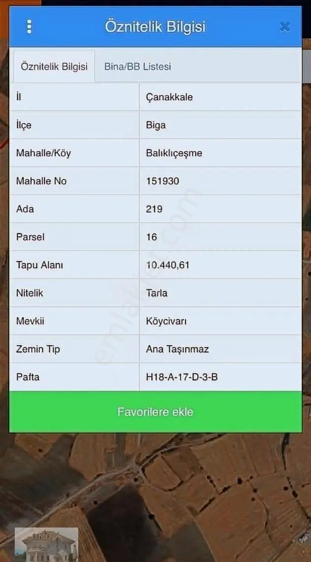 Canakkale Bigada Satilik Tarla - Görsel 4