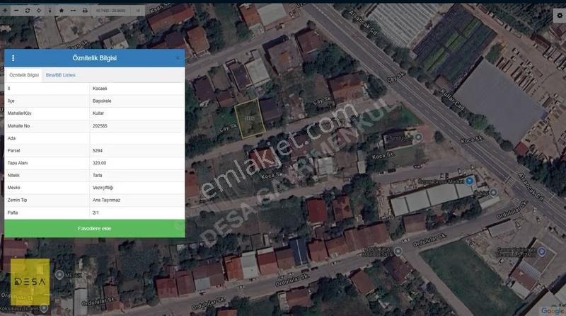 Başiskele De Satılık Konut İmarlı Arsa