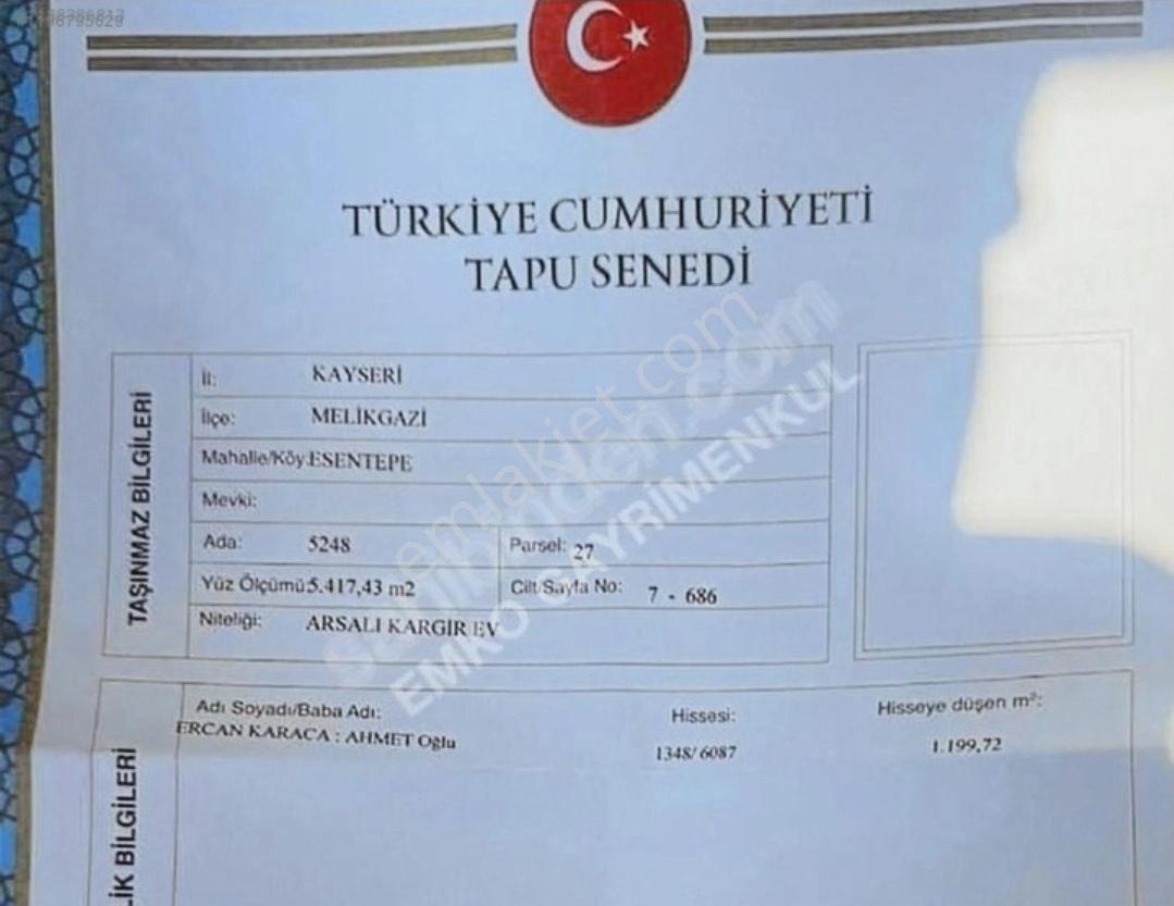 Kayseri Melikgazi Esentepe Satılık Villa Parseli Arsa - Görsel 4
