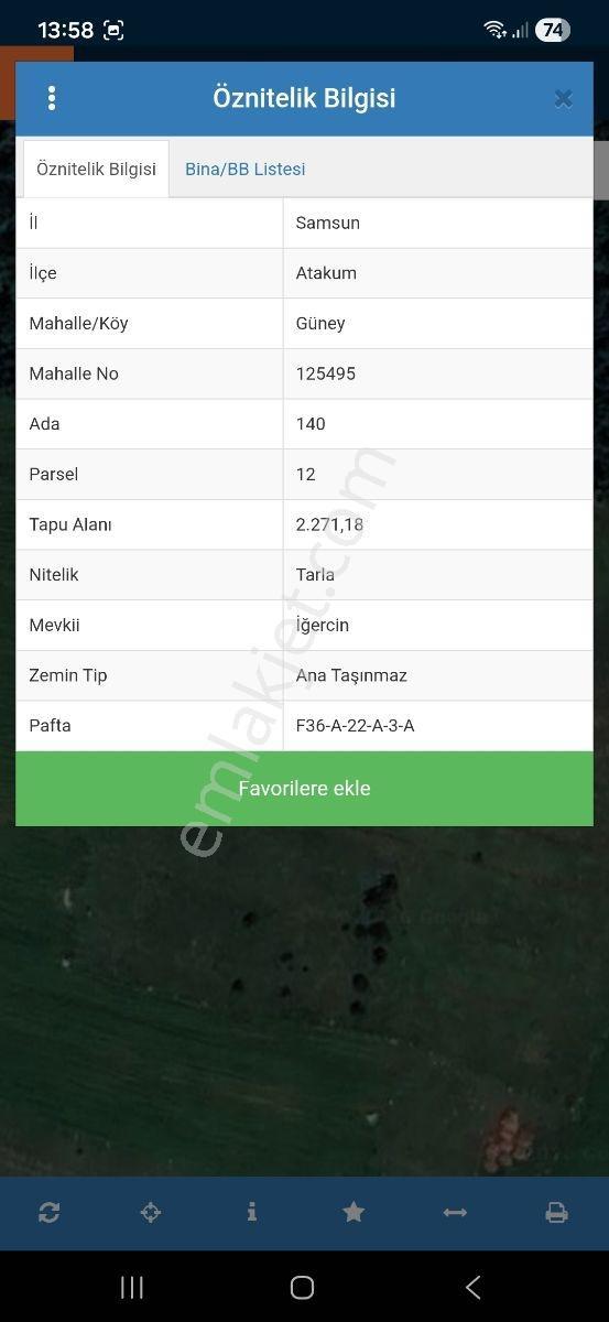 Atakum'da Güney Köyüne Yakın Satılık Tarla - Görsel 3