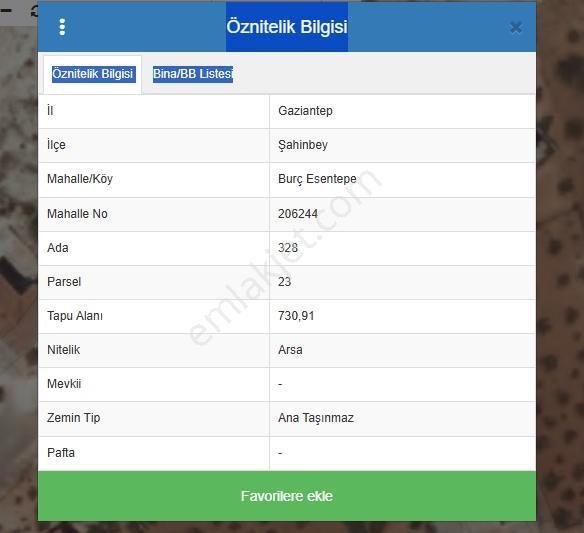 Vesta'dan Burç Esentepede Satılık Tek Tapu Satılık Arsa