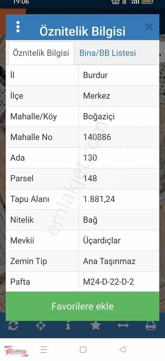 Burdur Merkez Boğaziçin De Köy İmarlı Satılık Tarla - Görsel 4
