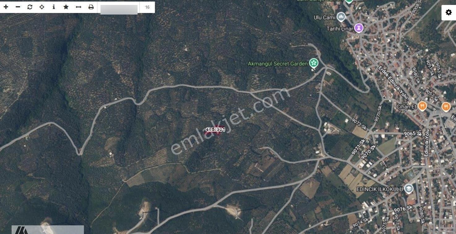 Edincik'te Arte-mülk Yönetiminden 1.581 Metre2 Zeytinlik