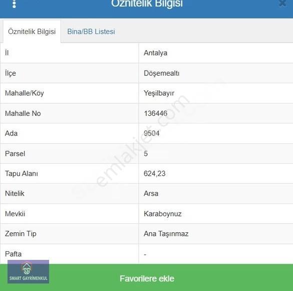 Smart'tan Satılık Yeşilbayır'da 624m² Villa İmarlı Arsa - Görsel 3