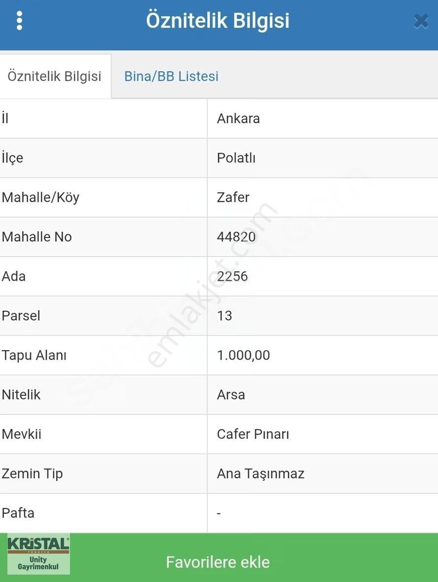 Kr Unıty'den Ankara Polatlıda Müstakil Tapulu Bağevi