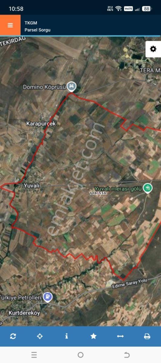 Tekirdağ Saray Yuvalı Da Satılık 1483 M2 Tek Tapu Bağ Yeri - Görsel 3