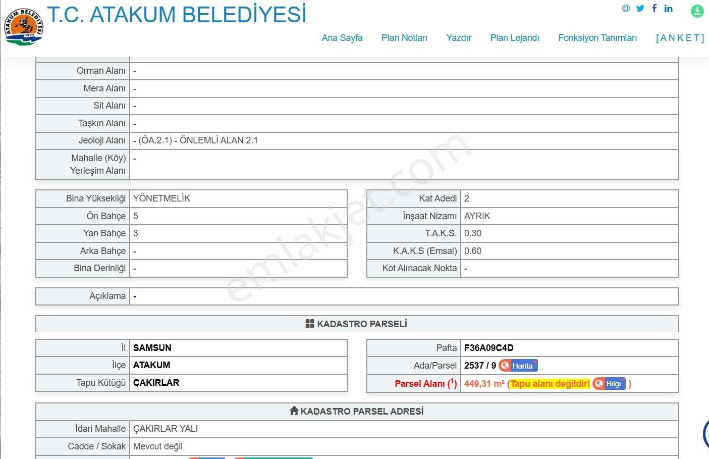 Remax | Deniz Manzaralı | Atakum Çakırlar Yalıda Villa Arsası - Görsel 5