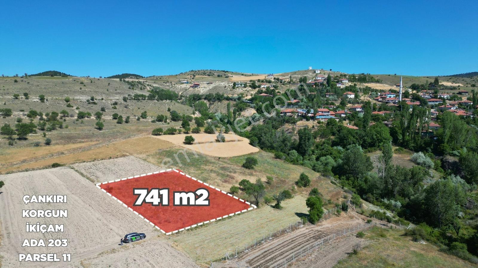 Çankırı Korgun İkiçam Köyünde Köyün Hemen Yanında 741 M2 Tarla - Görsel 3