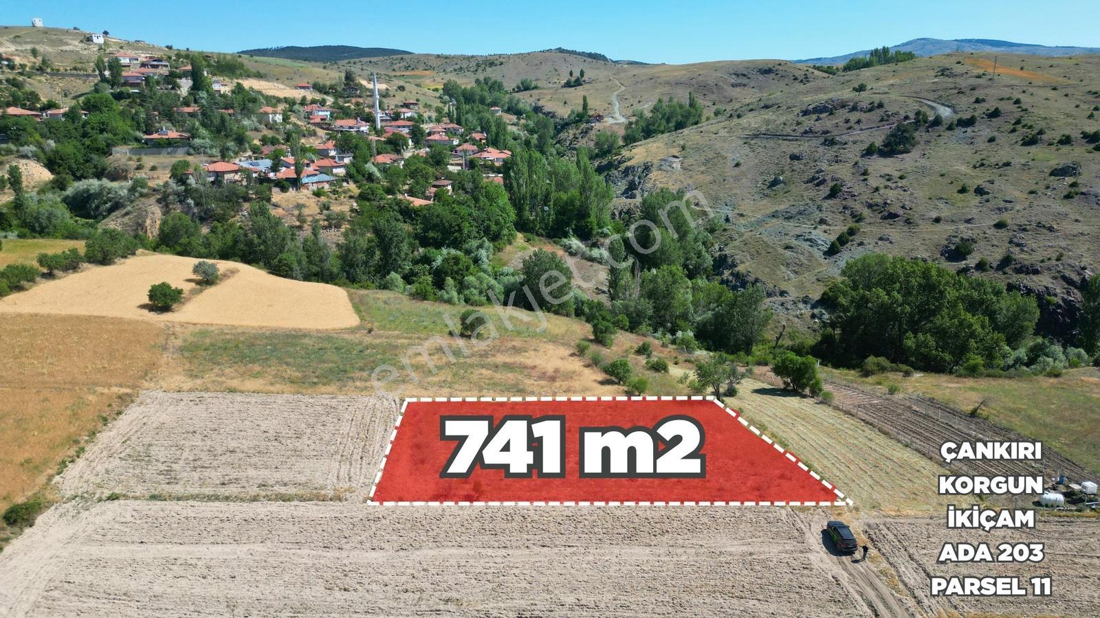 Çankırı Korgun İkiçam Köyünde Köyün Hemen Yanında 741 M2 Tarla - Görsel 2