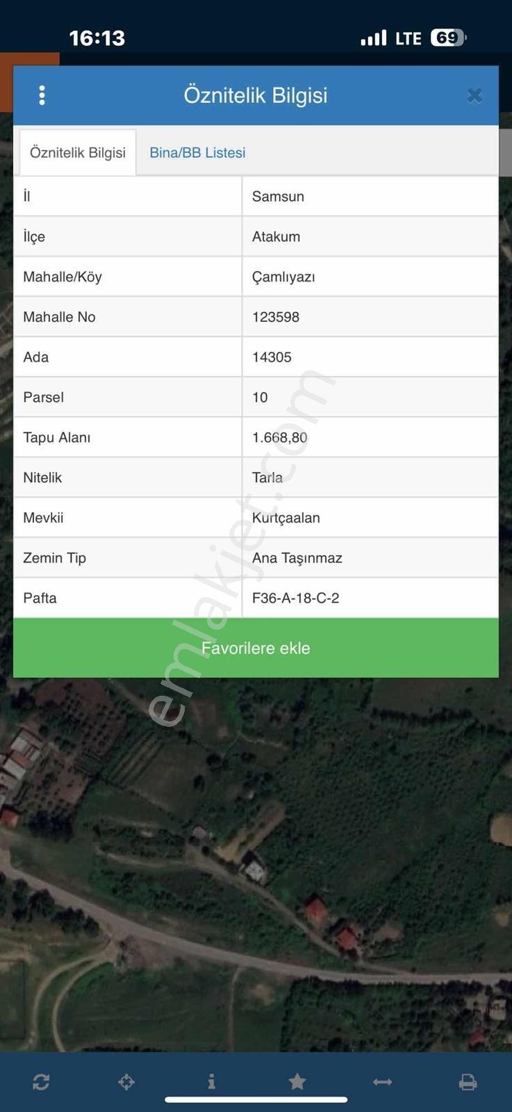 Atakum Çamlıyazıda 1.668 M² Tarla Yatırıma Uygun Fırsat - Görsel 4