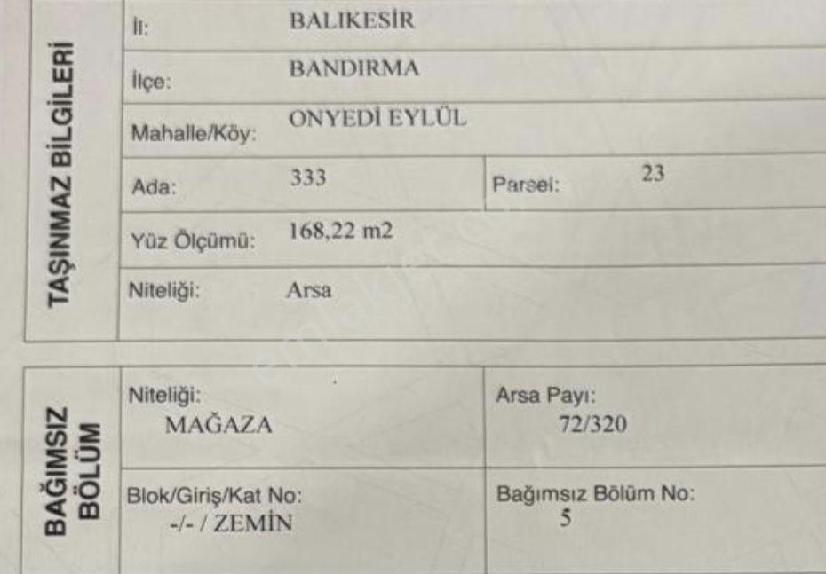 Bandırma 17 Eylül De Satılık Dükkan - Görsel 16