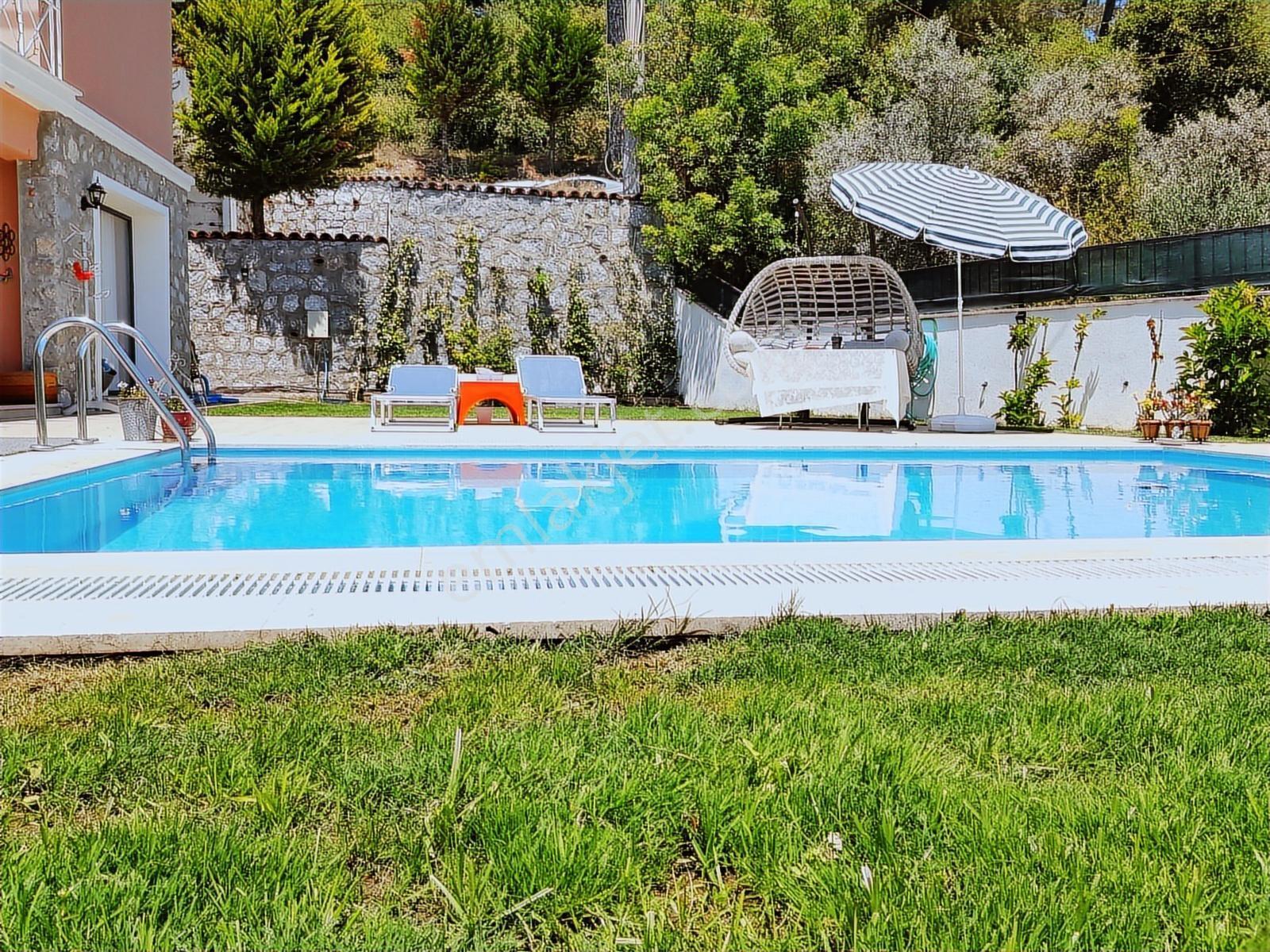 Marmaris Gökbel Deniz Manzaralı Havuzlu Kiralık Lüks Villa - Görsel 13