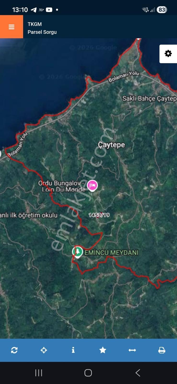 Ordu Perşembe Çaytepe De Hoynat Ve Yason Manzaralı Satılık Arsa - Görsel 5
